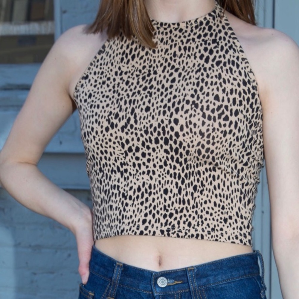 NWOT Brandy Melville - Cheetah Halter Top